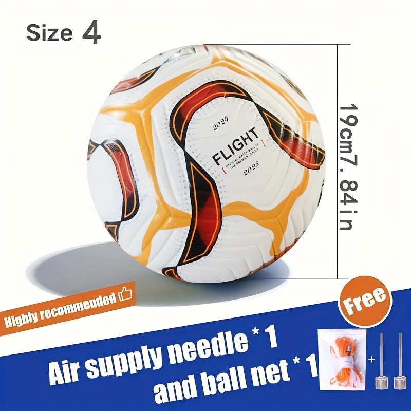 2025 New High-Quality Standard Size 5 & 4 Seamless Waterproof Anti-Slip Durable Football - Vibrant Blue & Purple Design