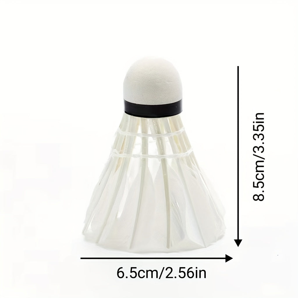 3pcs Badminton Shuttlecocks 3pcs Durable Badminton Shuttlecocks with White & Black Duck Feathers & Soft Foam Heads | Design for Training, Team Sports, Casual Play | Tennis & Short-Handled Paddle Accessories, Outdoor Recreation, Classic Shuttlecock