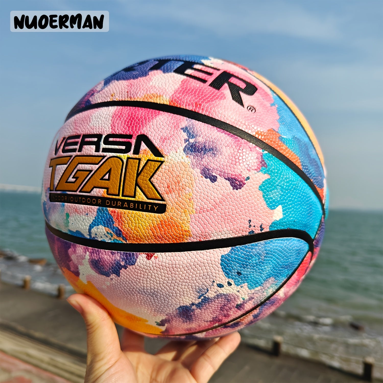NUOERMAN Vibrant Dragon-Themed Basketball - Durable