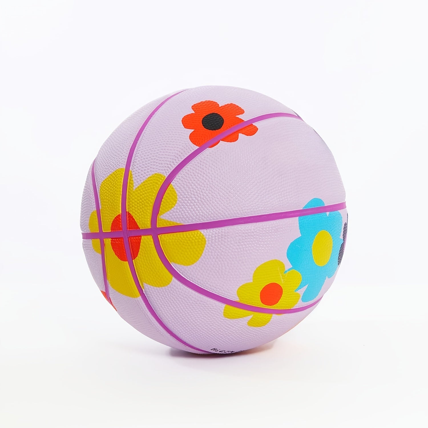 Premium Design Printed Rubber Outdoor & Indoor Basketball, Bloom Light Purple