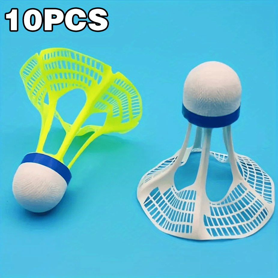 10pcs Wind-Resistant Nylon Badminton Shuttlecocks - PA Material, Improved Flight Stability