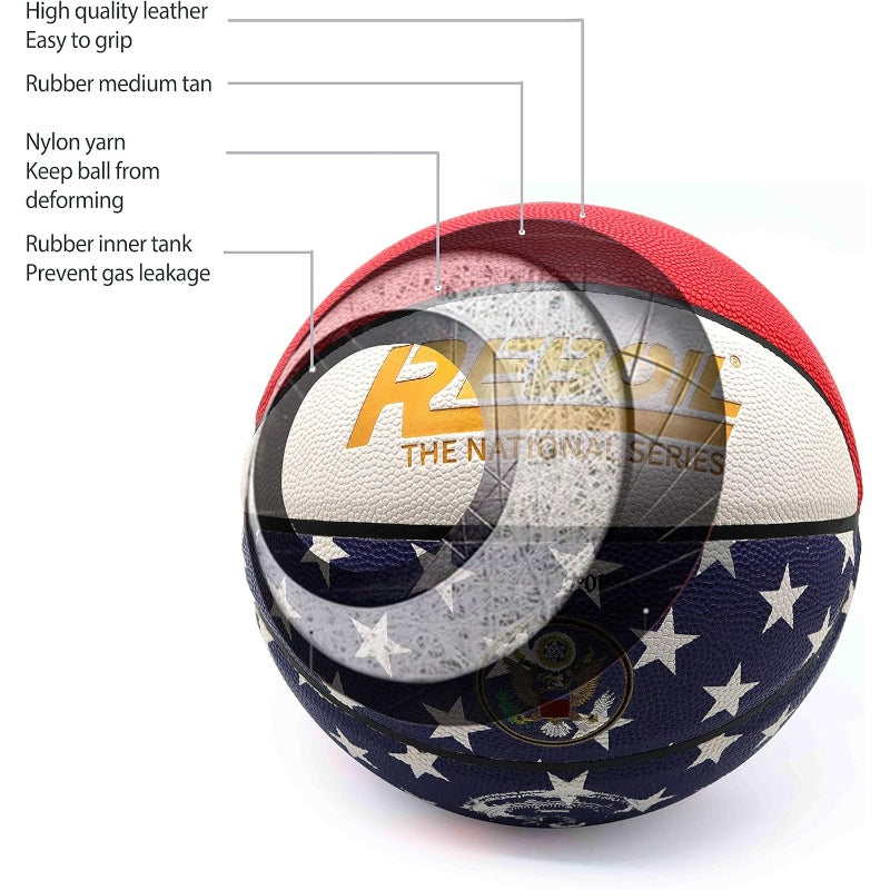 Premium Rubber Leather Basketball - Youth Sizes 3-7 (29.5\