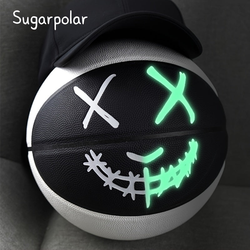 Sugarpolar Youth Size 7 Basketball, Fluorescent Glow in Dark, Wear-Resistant Non-Slip