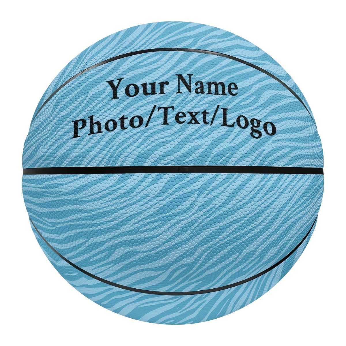 Zebra Print Custom Basketball-Add Your Design-Photo\u002FText\u002FLogo\u002FName