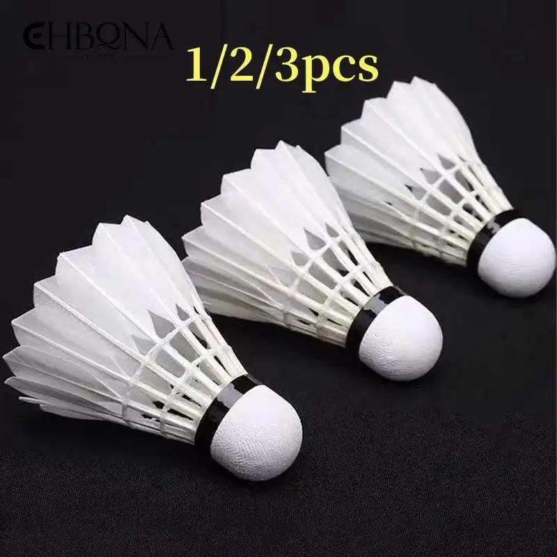 Premium Badminton Shuttlecocks 3pcs Premium Goose Feather Badminton Shuttlecocks - Durable