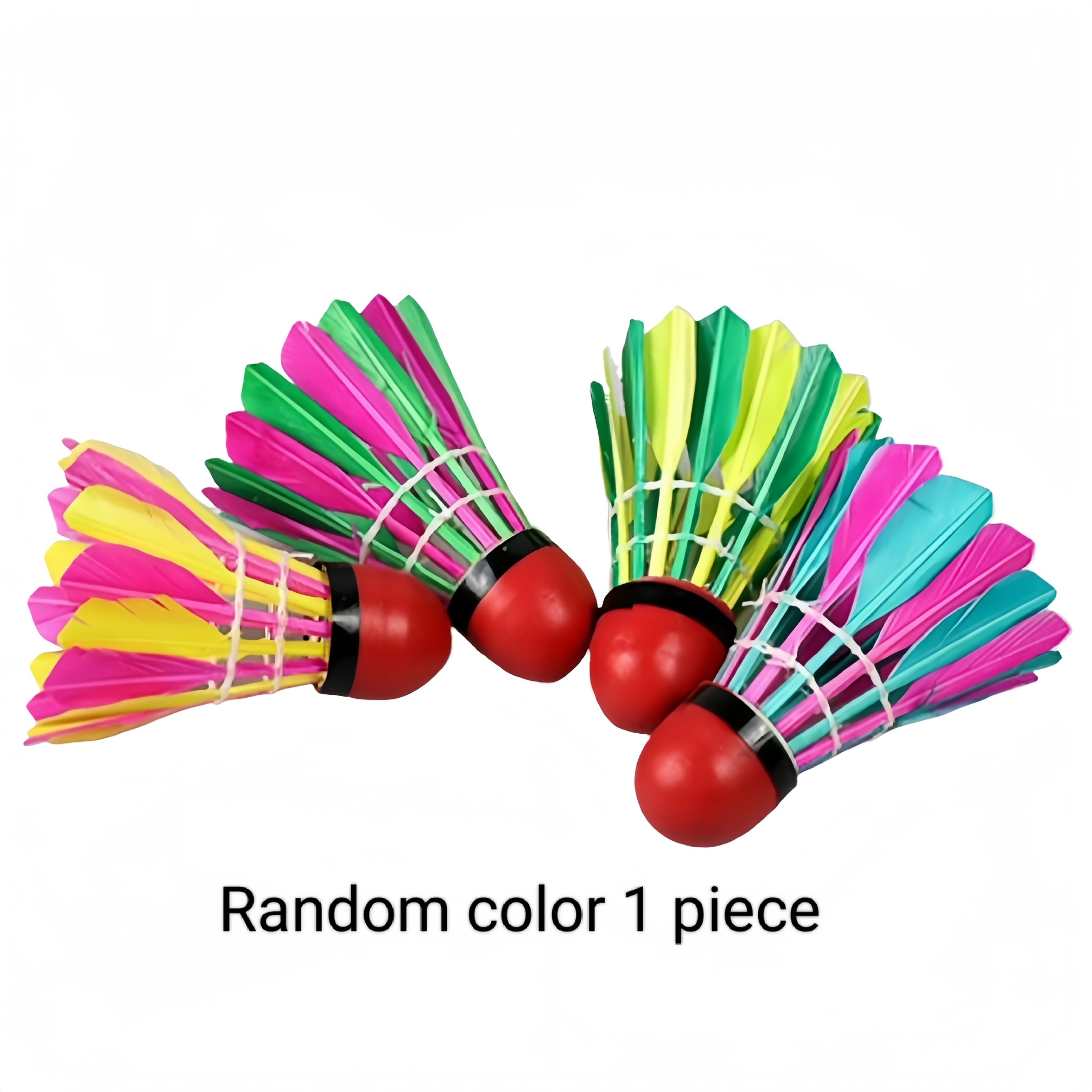 Vibrant Colorful Goose Feather Badminton Shuttlecocks - Wind-Resistant Anti-Wind Rubber Head for Outdoor Sports