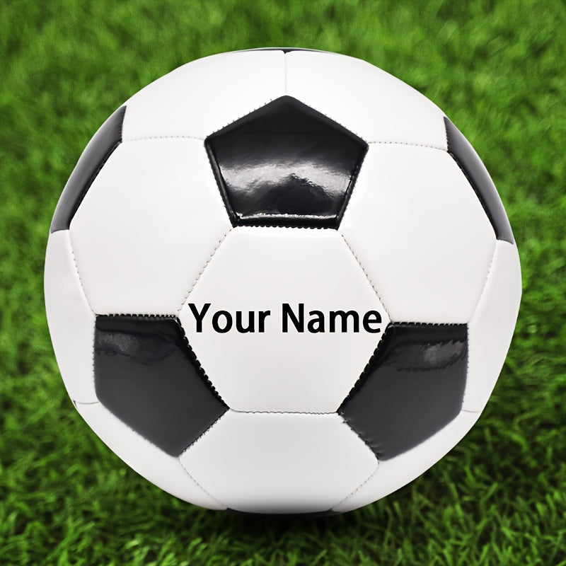 Personalized Football - Name\u002FText\u002FLogo - Heavy-Duty PU Training Ball - Size 5 Soccer Ball for Indoor