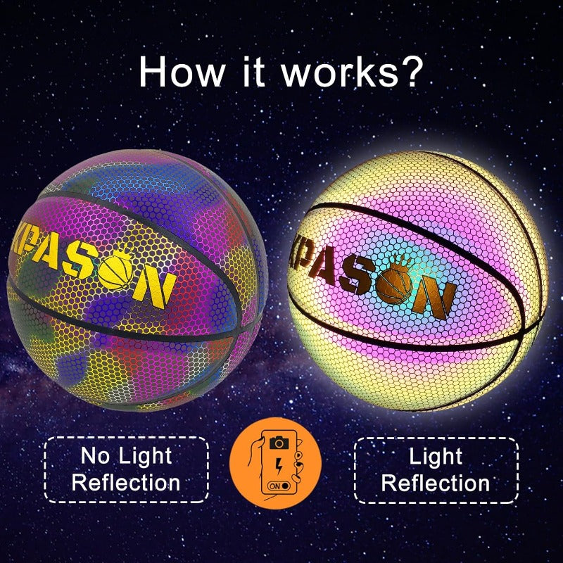 KPASON Holographic Glowing Basketball Size 5\u002F6\u002F7 (27.5\