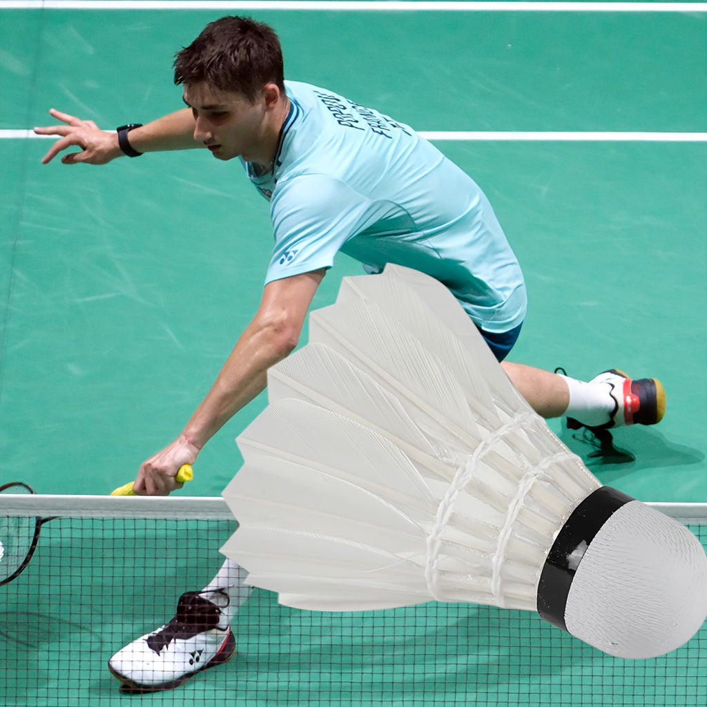 3pcs Badminton Shuttlecocks 3pcs Durable Badminton Shuttlecocks with White & Black Duck Feathers & Soft Foam Heads | Design for Training, Team Sports, Casual Play | Tennis & Short-Handled Paddle Accessories, Outdoor Recreation, Classic Shuttlecock