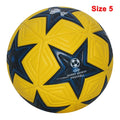 Professional Soccer Ball 1pc Professional High-Quality Size 5 Soccer Ball | Vibrant Yellow & Blue Star Pattern Design