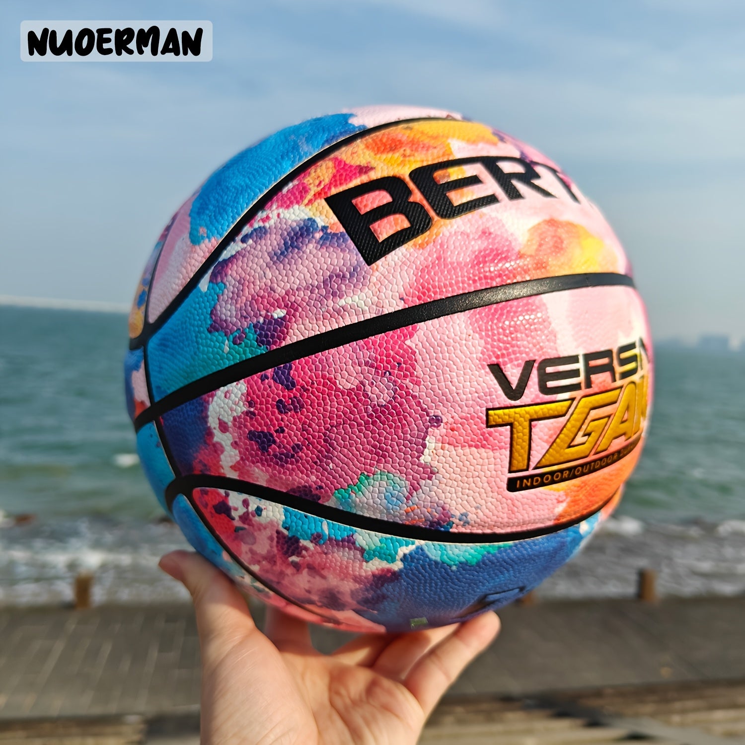 NUOERMAN Vibrant Dragon-Themed Basketball - Durable