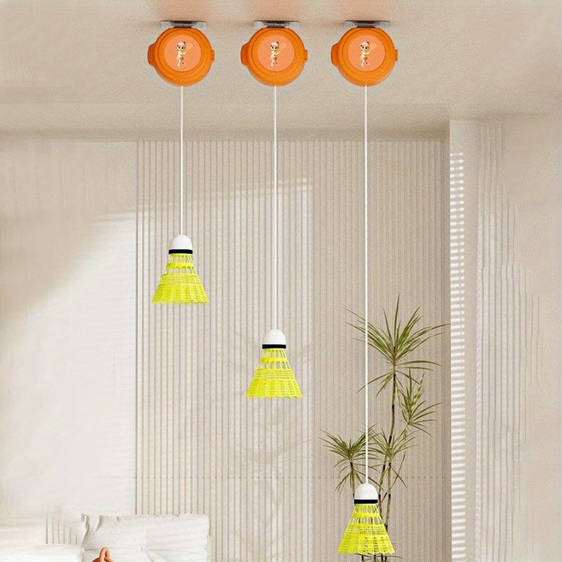 Badminton Trainer, Rebound Badminton Indoor Badminton Set, Automatic Telescopic Cyclotron Single Trainer