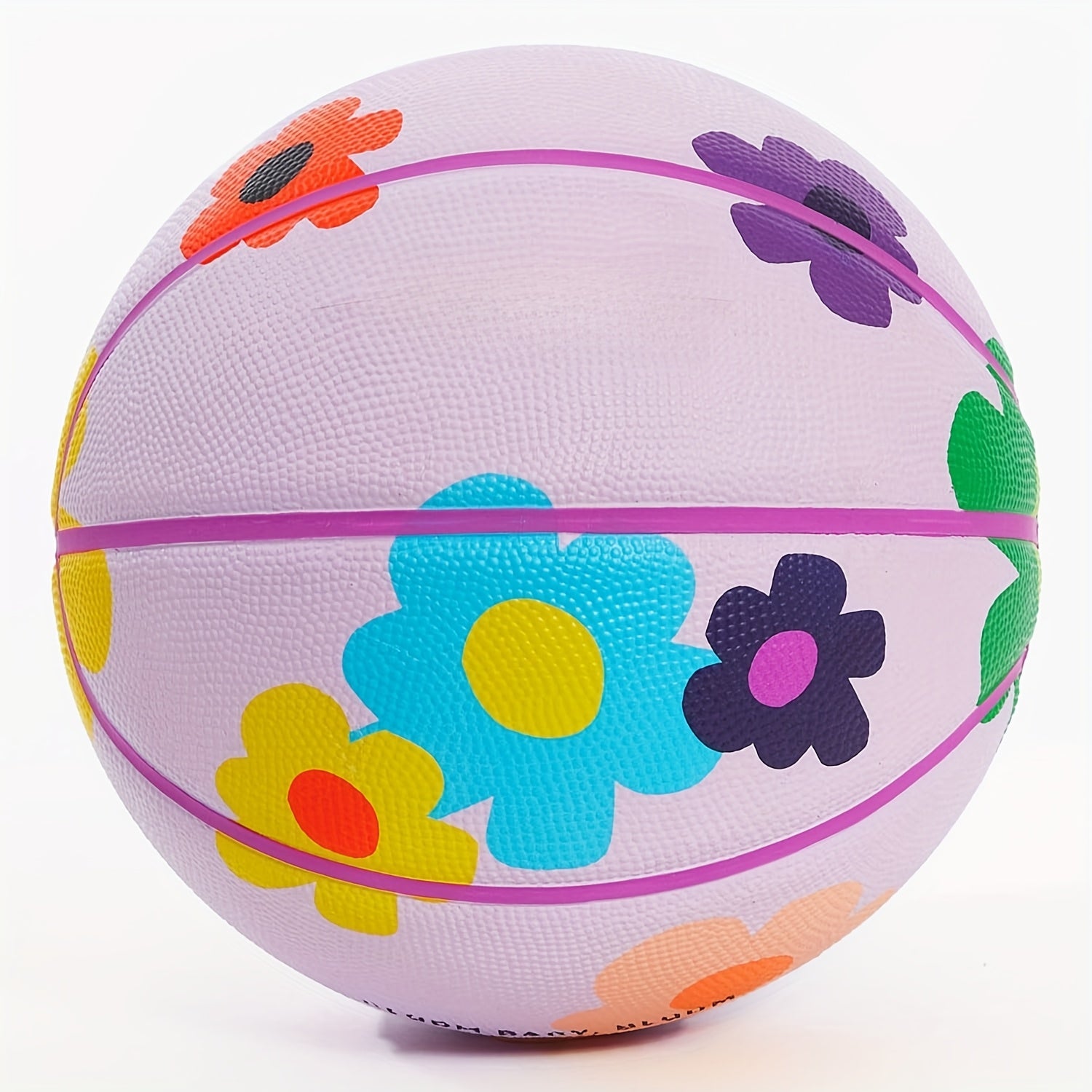 Premium Design Printed Rubber Outdoor & Indoor Basketball, Bloom Light Purple