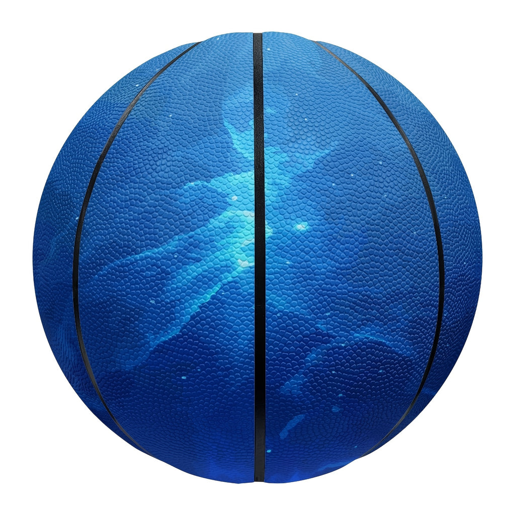 1pc Personalized Blue Starry Sky Basketball - Custom Text\u002FName, Size 5 or 7