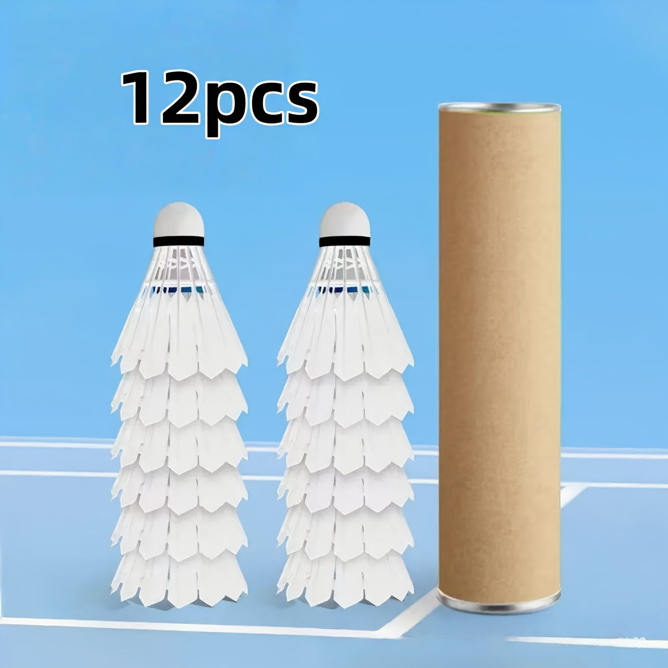 3 durable plastic badminton shuttlecocks - Durable nylon for stable flight