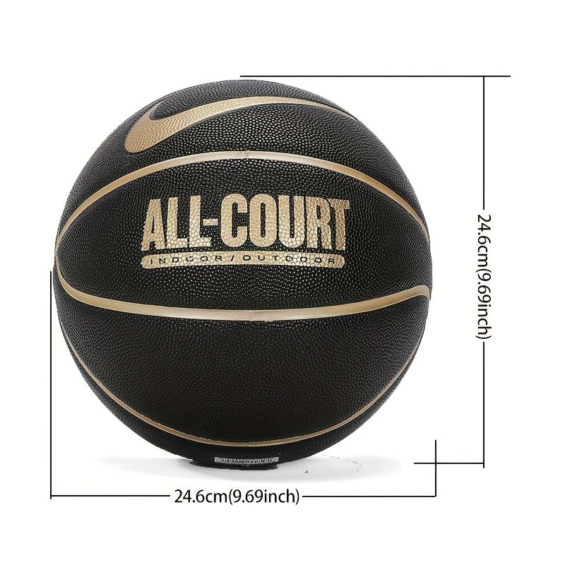 NIKE Genuine Products Black Golden Basketball Size 7 Authentic Durable Indoor And Outdoor Game Ball