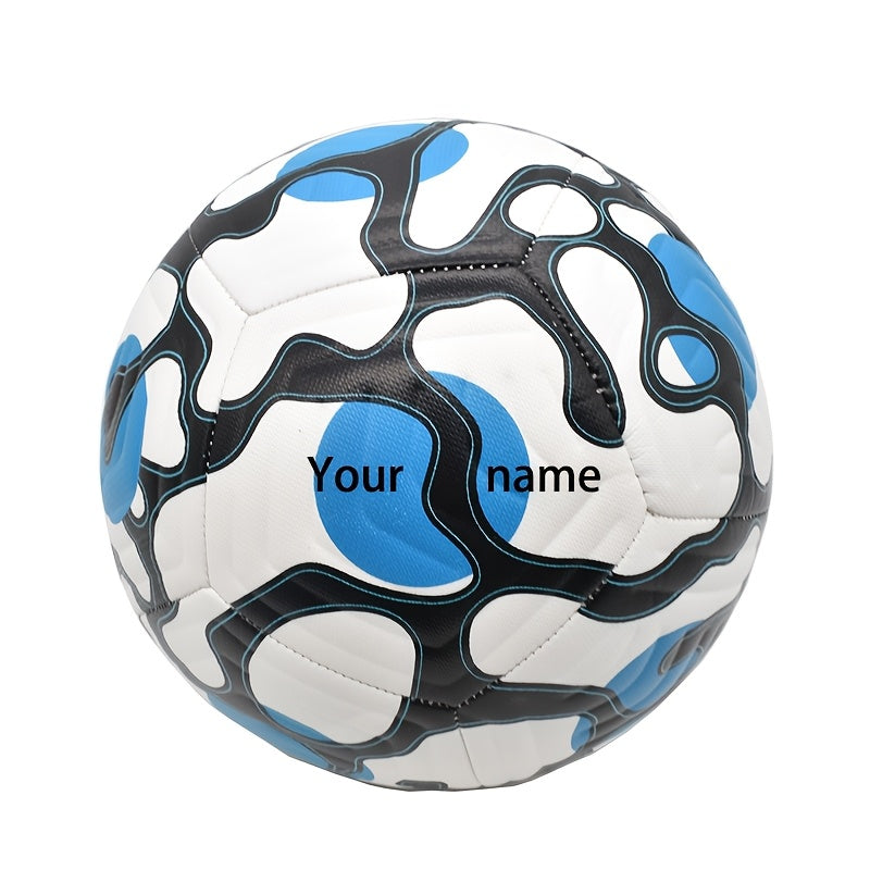 Personalized Youth Soccer Ball, Custom Engraved Size 5 Football, Durable Faux Leather
