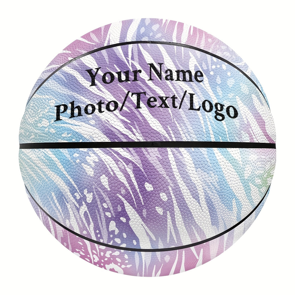 Zebra Print Custom Basketball-Add Your Design-Photo\u002FText\u002FLogo\u002FName