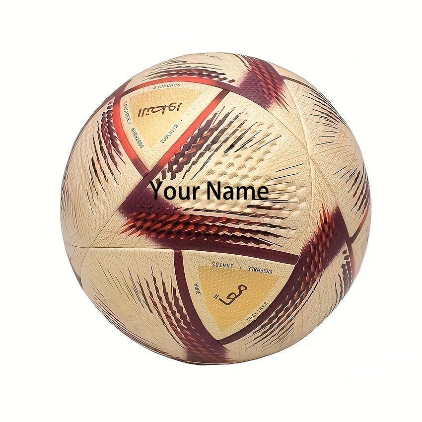 Custom Engraved Soccer Ball Personalized Golden Football Will Custom Engraved Size 5 Soccer Ball - Faux Leather