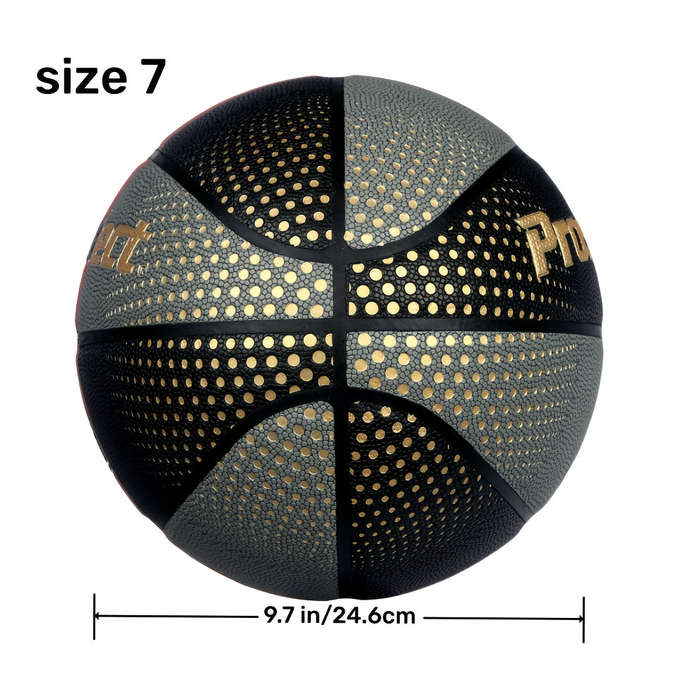 ProSelect Basketball ProSelect Size 7 Basketball - Black & Golden Wave Dot Design