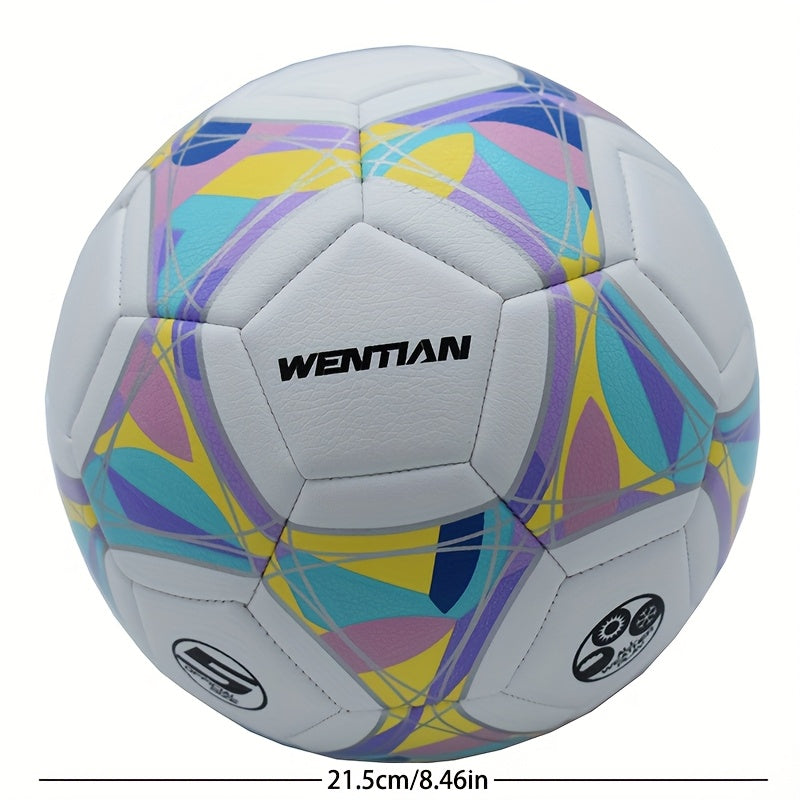 Custom Name 5-Number Premium Football - Non-Slip Durable Training & Match Ball with Vibrant Colorful Patterns