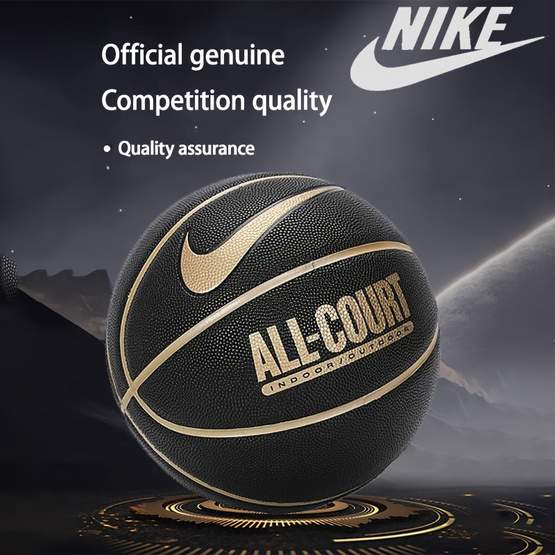 NIKE Genuine Products Black Golden Basketball Size 7 Authentic Durable Indoor And Outdoor Game Ball