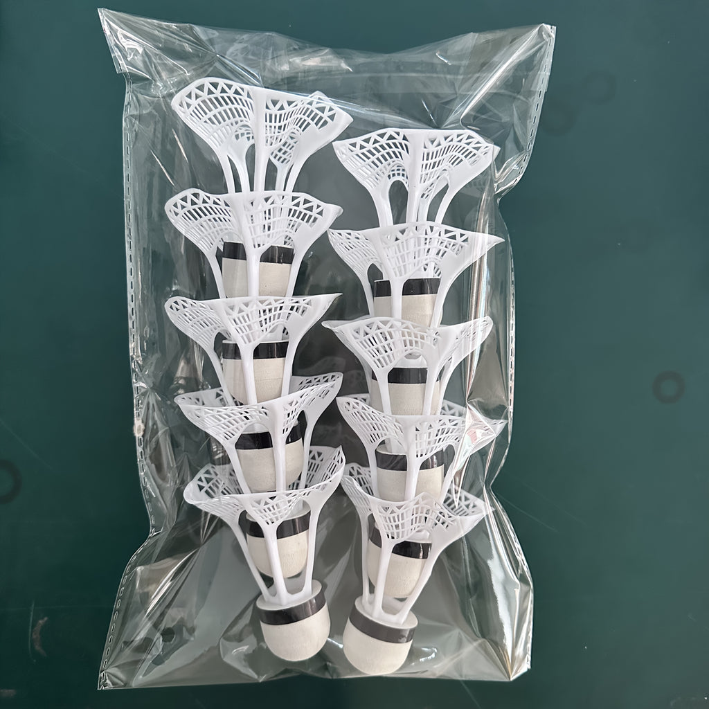 10pcs Durable Nylon Badminton Rackets - Windproof Design for Enhanced Stability