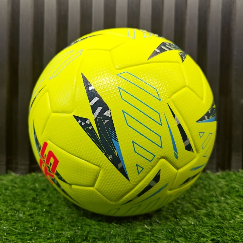 Professional No.5 Soccer Ball - High-Quality Faux Leather, Seamless Heat-Bonded Construction