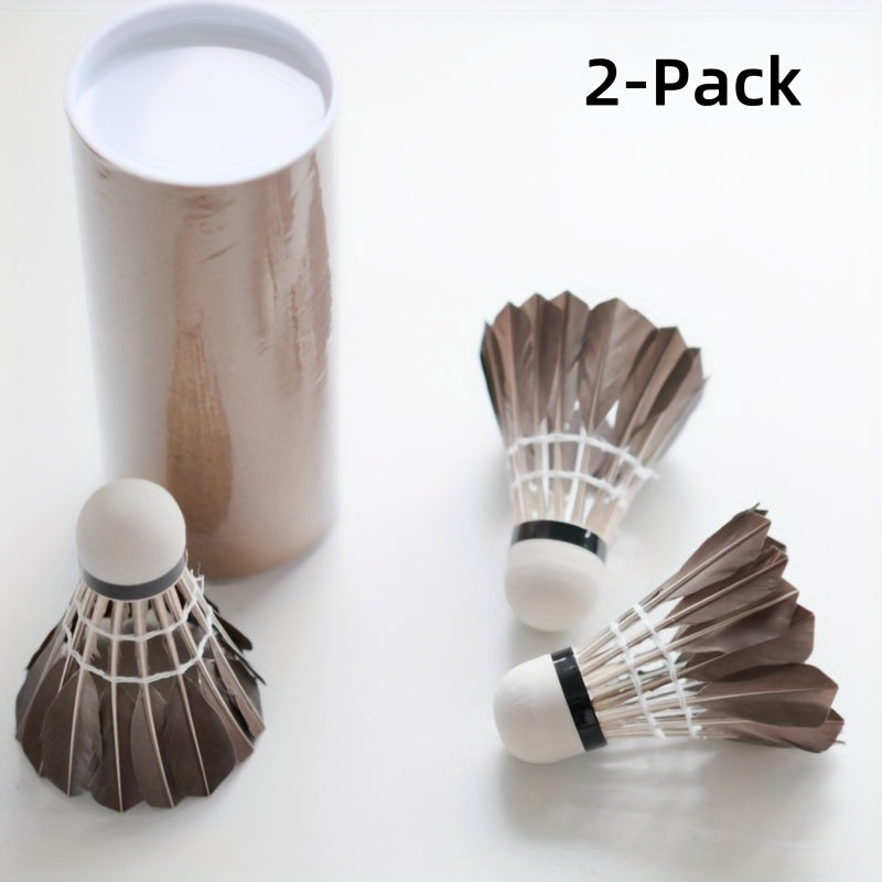 2-Pack Black Duck Feather Balls, Satisfies 2-6 Serve Needs, Small Bucket for Easy Portability