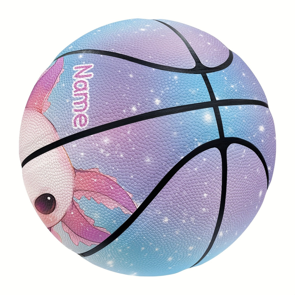 Customized No. 5\u002F7 Basketball - Cute Salamander Design, Durable Pu Material