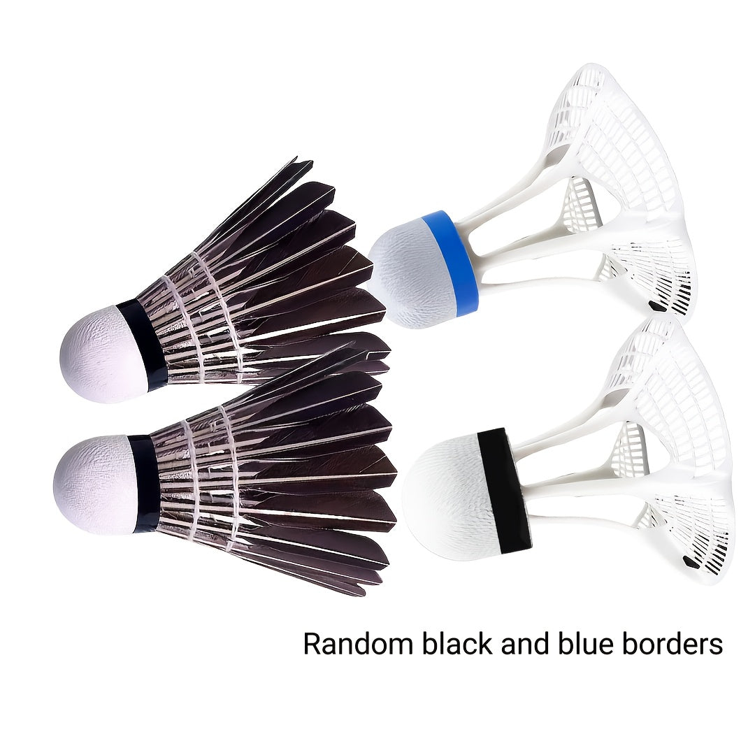 3pcs Badminton Shuttlecocks 3pcs Durable Badminton Shuttlecocks with White & Black Duck Feathers & Soft Foam Heads | Design for Training, Team Sports, Casual Play | Tennis & Short-Handled Paddle Accessories, Outdoor Recreation, Classic Shuttlecock