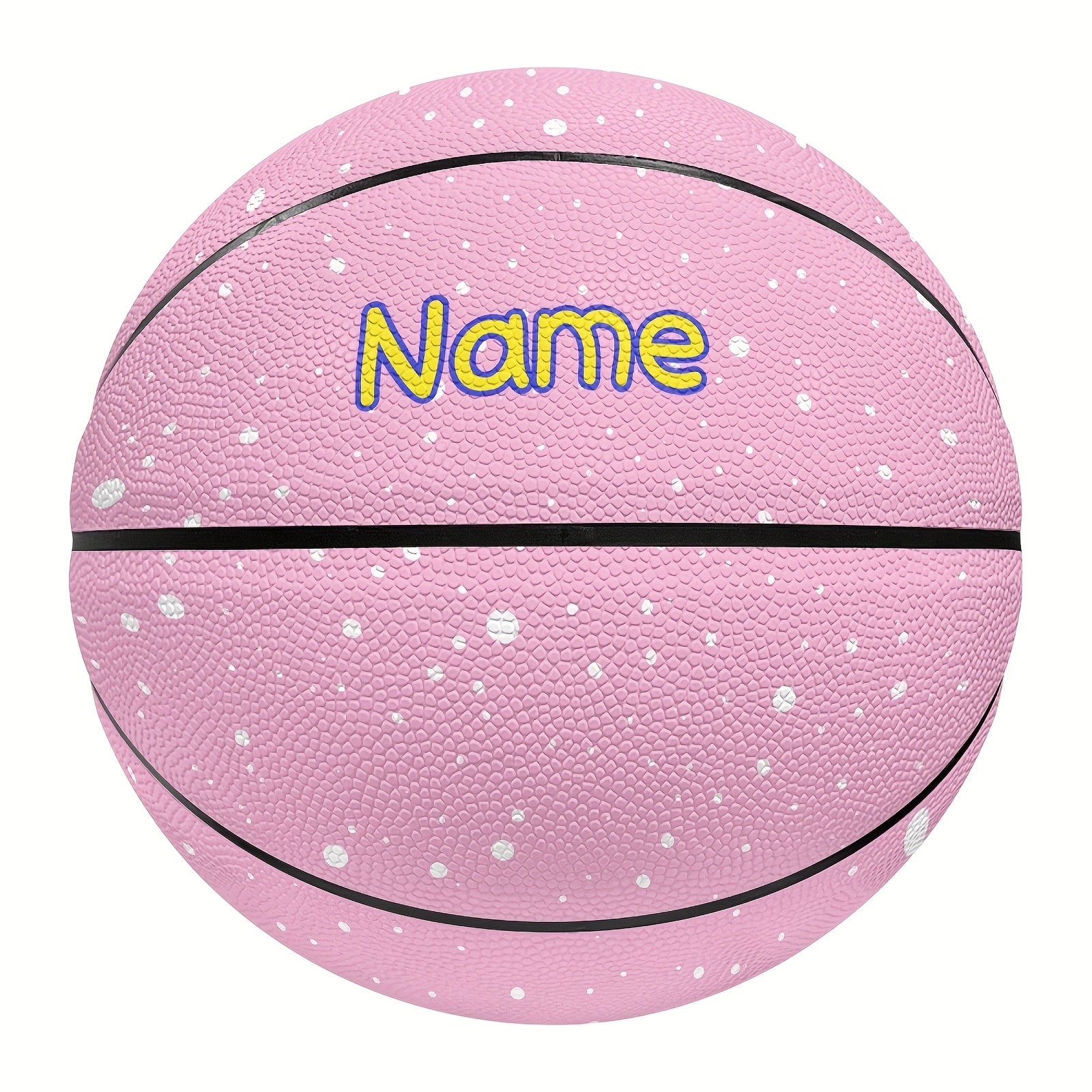 Custom Name Pink Basketball - Size 5\u002F7, Speckled Design Personalized Gift for Valentine's Day
