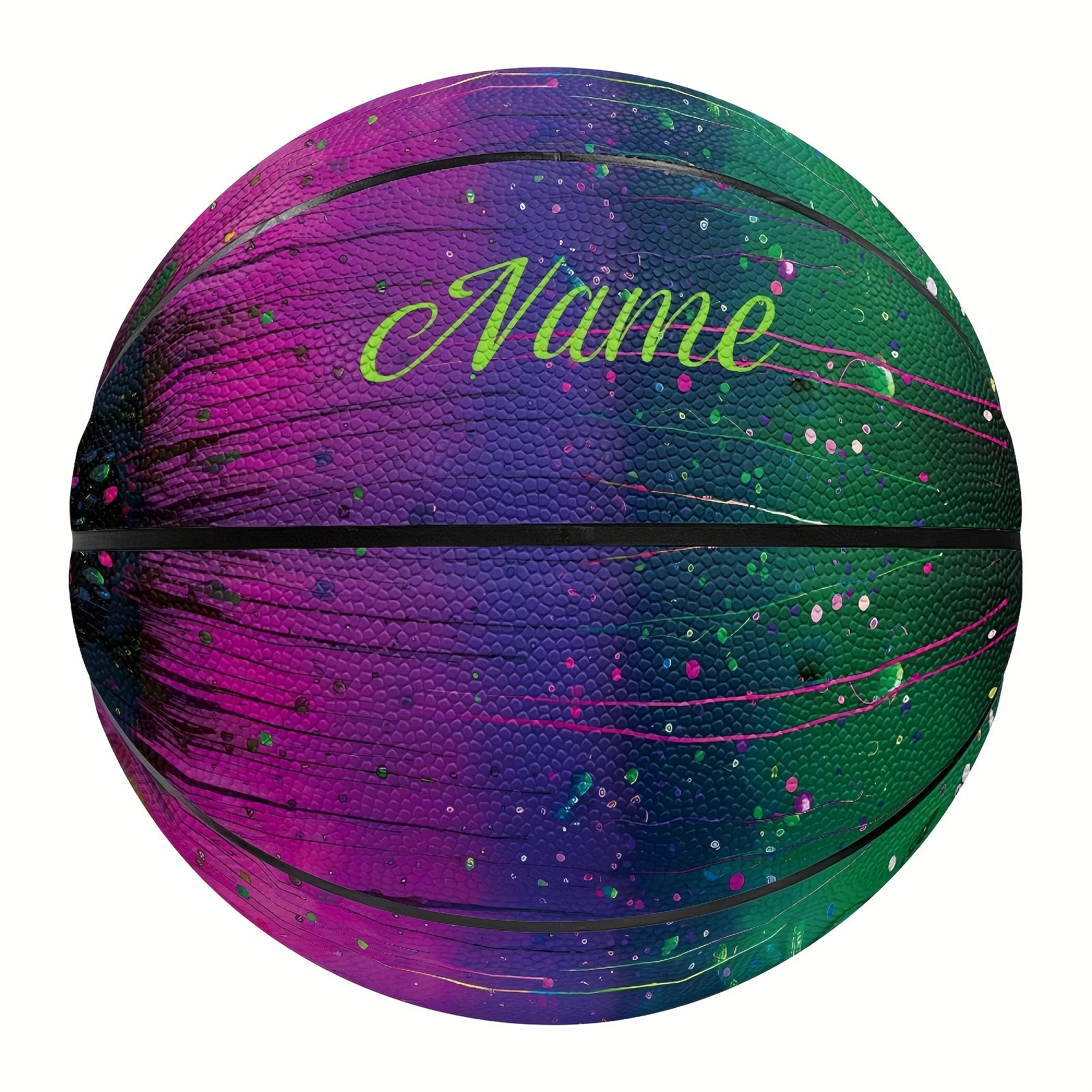1pc Personalized Blue Starry Sky Basketball - Custom Text\u002FName, Size 5 or 7