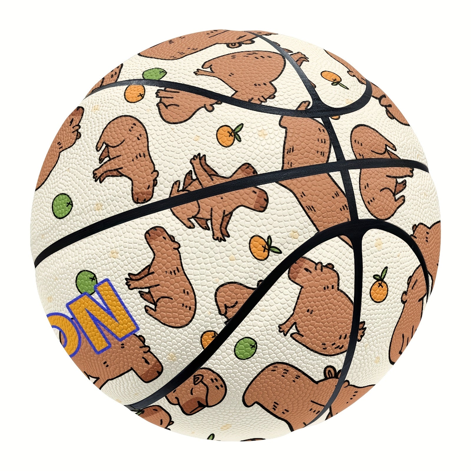 Customizable Basketball Cute Customizable Capybara Pattern Basketball | Optional Size 5 or 7
