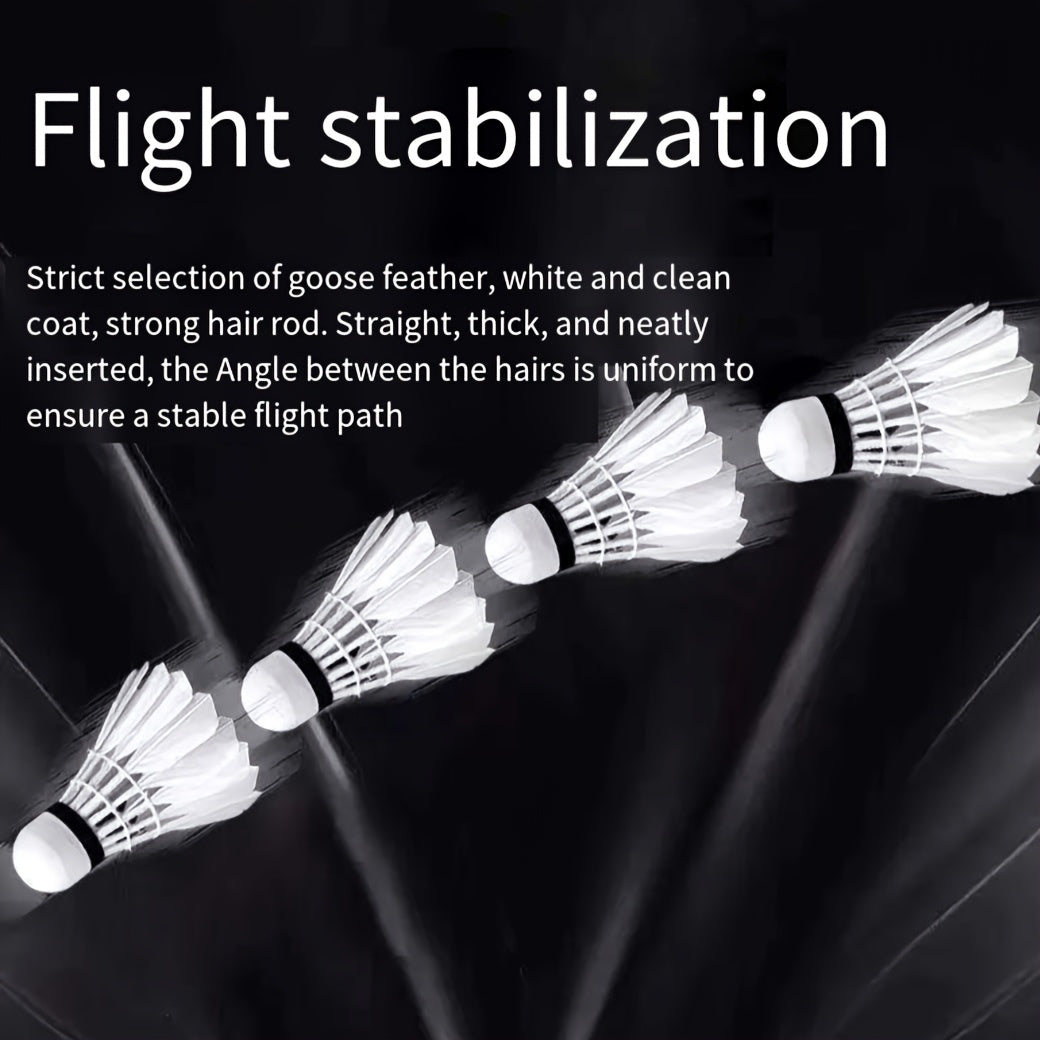 3pcs Badminton Shuttlecocks 3pcs Durable Badminton Shuttlecocks with White & Black Duck Feathers & Soft Foam Heads | Design for Training, Team Sports, Casual Play | Tennis & Short-Handled Paddle Accessories, Outdoor Recreation, Classic Shuttlecock