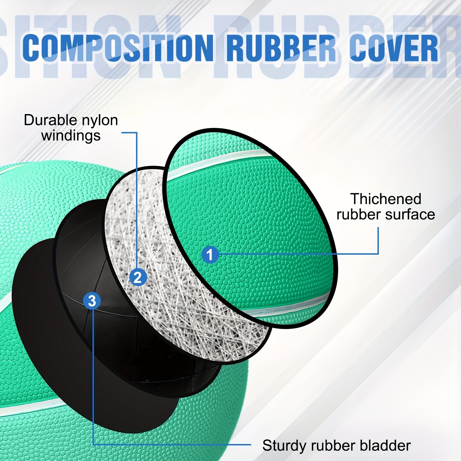 6pcs Rubber Basketball Official Size Bulk Streetball Multi-Color Basketball with Air