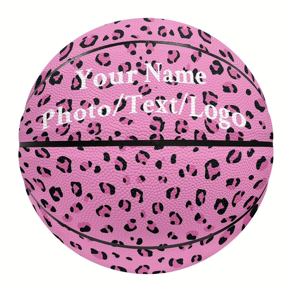 Zebra Print Custom Basketball-Add Your Design-Photo\u002FText\u002FLogo\u002FName