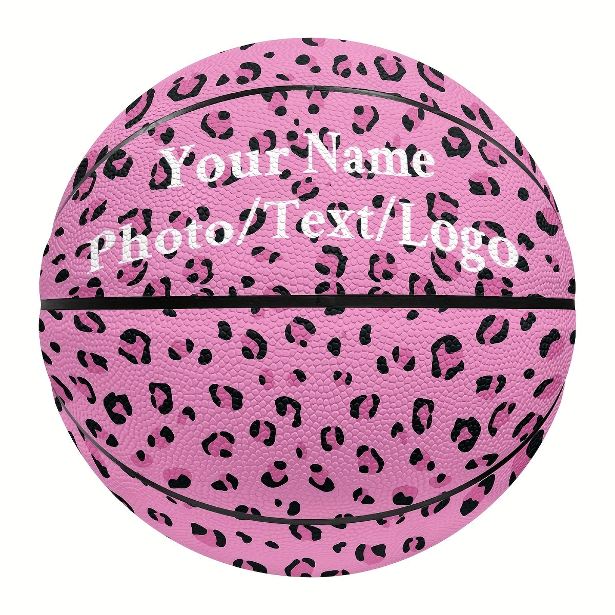 Zebra Print Custom Basketball-Add Your Design-Photo\u002FText\u002FLogo\u002FName