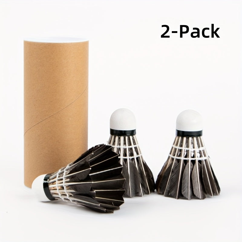 2-Pack Black Duck Feather Balls, Satisfies 2-6 Serve Needs, Small Bucket for Easy Portability