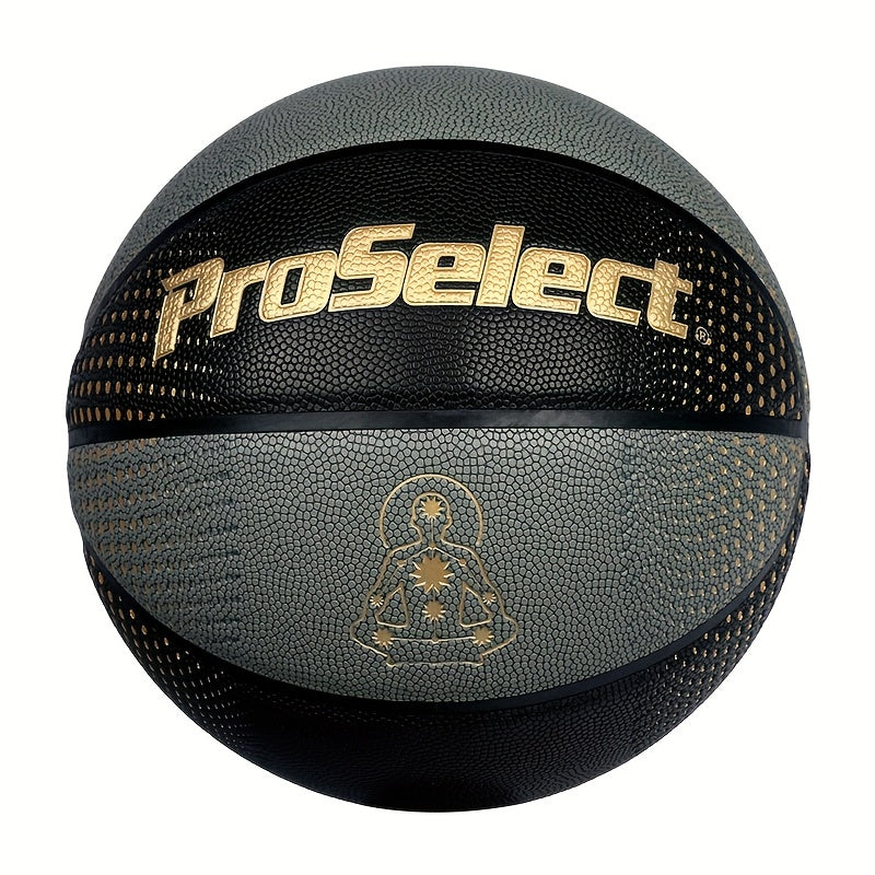 ProSelect Basketball ProSelect Size 7 Basketball - Black & Golden Wave Dot Design