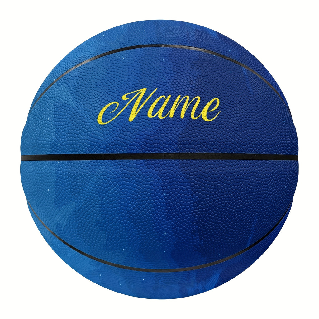 1pc Personalized Blue Starry Sky Basketball - Custom Text\u002FName, Size 5 or 7