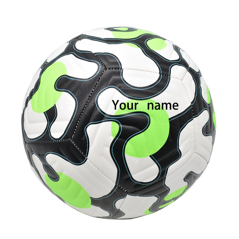 Personalized Youth Soccer Ball, Custom Engraved Size 5 Football, Durable Faux Leather