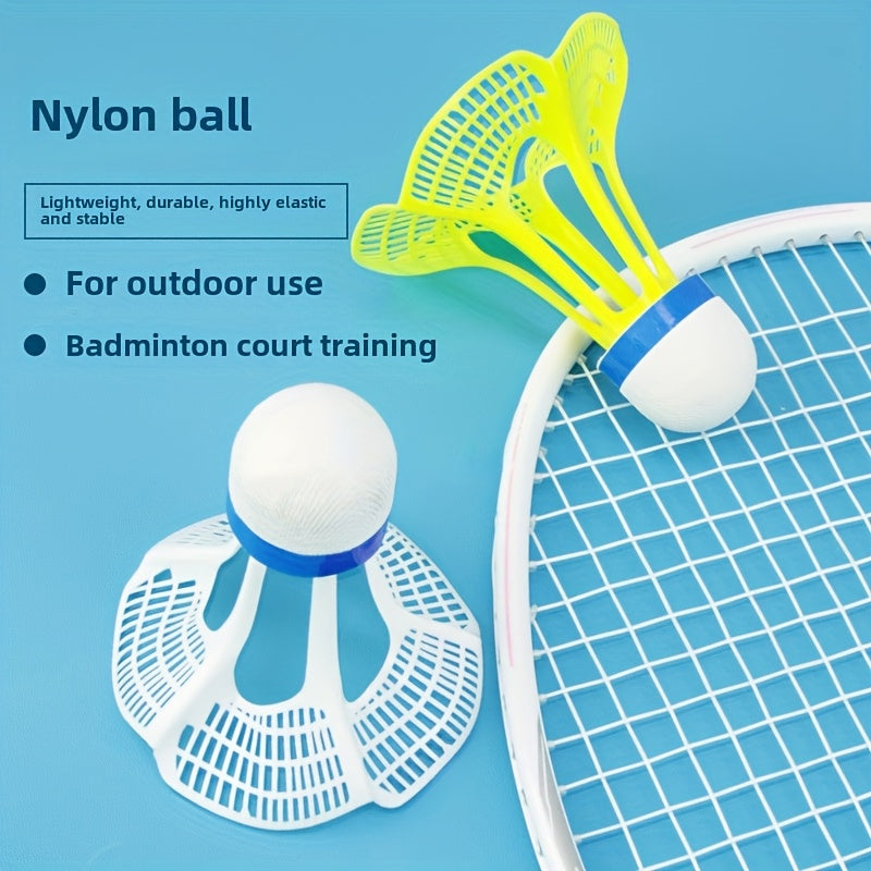 10pcs Wind-Resistant Nylon Badminton Shuttlecocks - PA Material, Improved Flight Stability