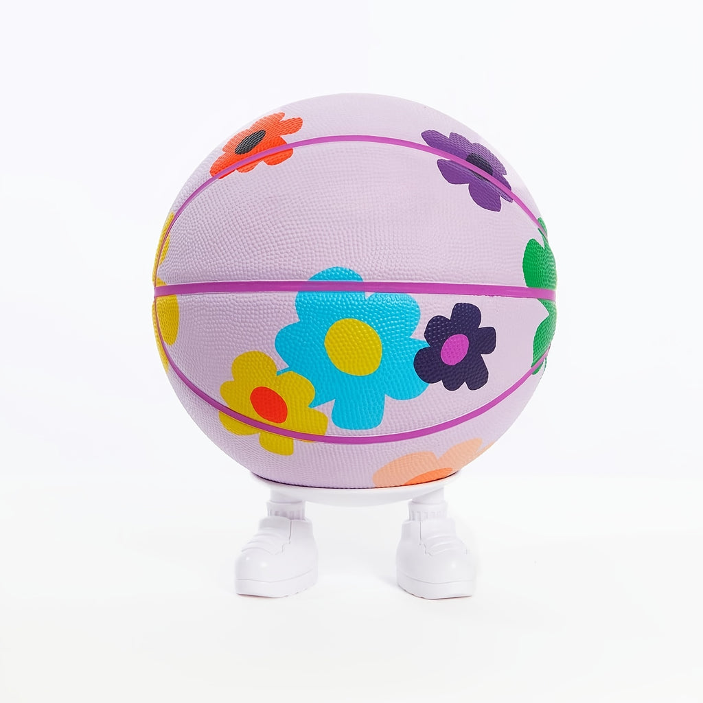 Premium Design Printed Rubber Outdoor & Indoor Basketball, Bloom Light Purple