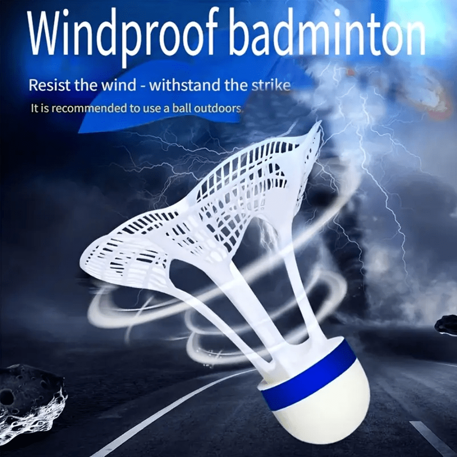 10pcs Wind-Resistant Nylon Badminton Shuttlecocks - PA Material, Improved Flight Stability