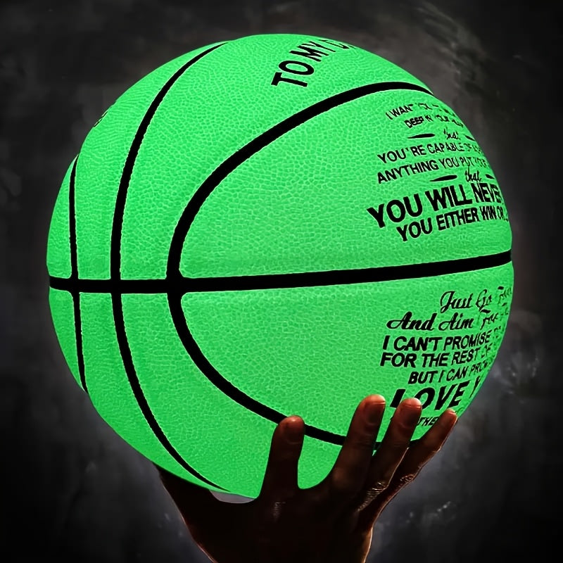 Glow-in-the-Dark Basketball #7 - Personalized Custom Name\u002FMessage, No Batteries Needed