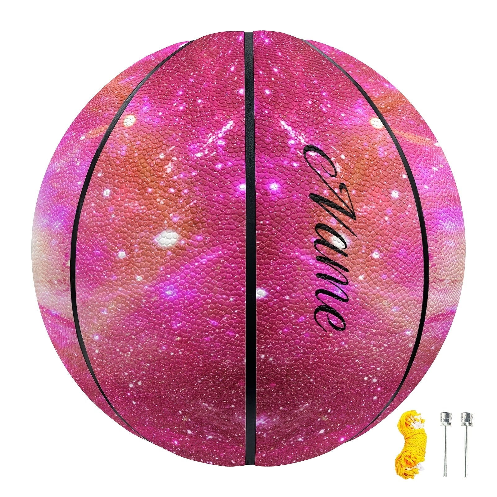 Pink Starry Sky Basketball Pink Starry Sky Design Basketball - Custom Name
