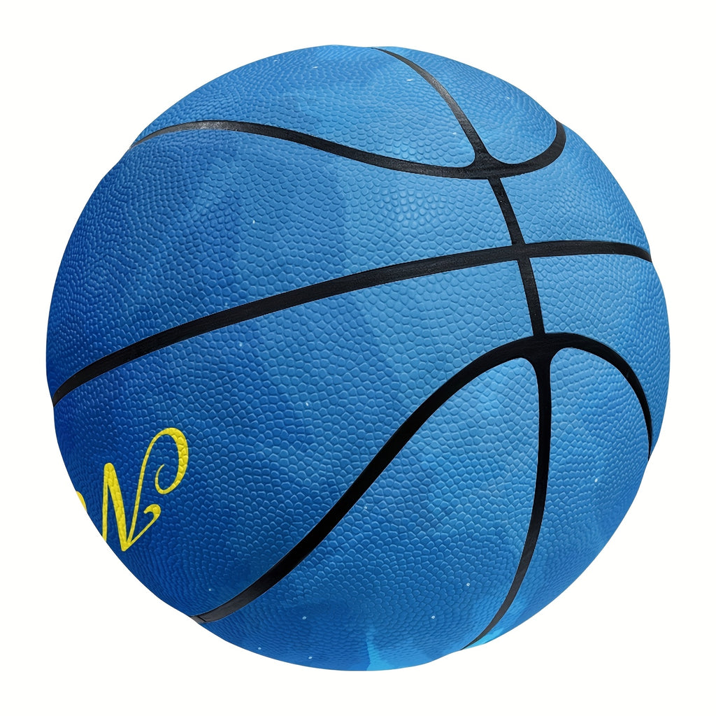 1pc Personalized Blue Starry Sky Basketball - Custom Text\u002FName, Size 5 or 7