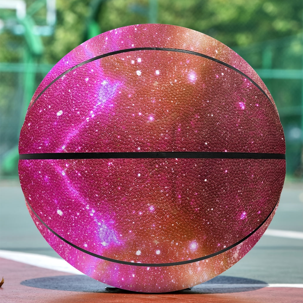 Pink Starry Sky Basketball Pink Starry Sky Design Basketball - Custom Name