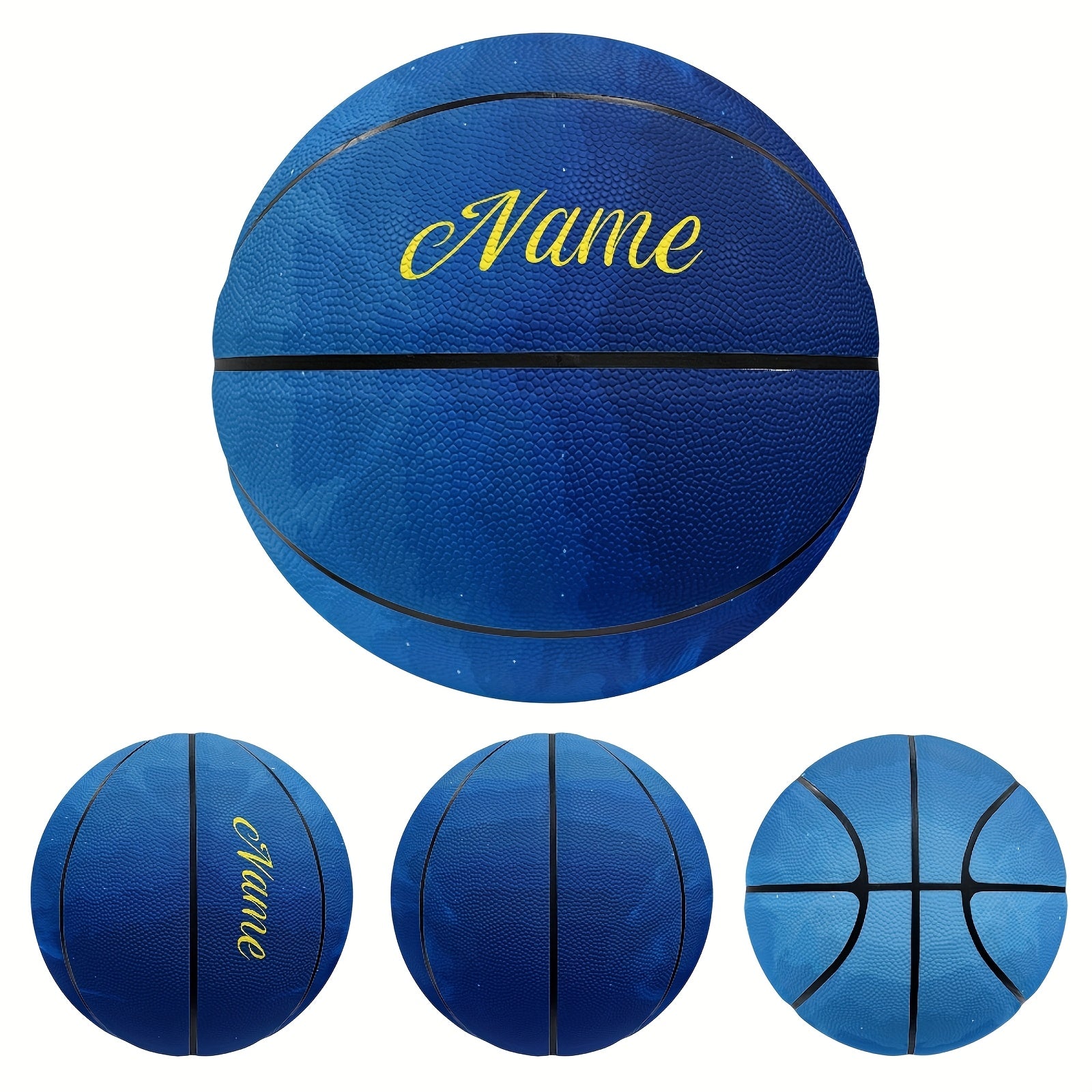 1pc Personalized Blue Starry Sky Basketball - Custom Text\u002FName, Size 5 or 7